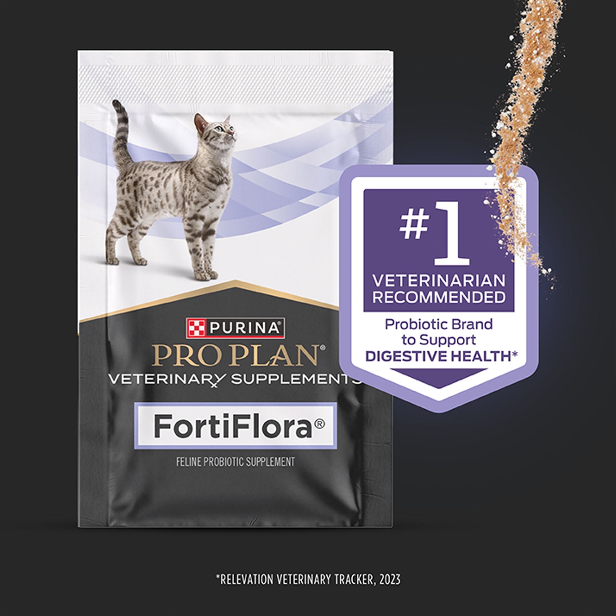 Purina Pro Plan Fortiflora Cat Probiotic Powder for Digestive Health & Immune Support