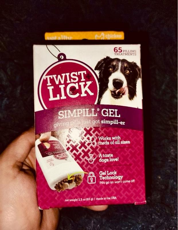Vetality Twist + Lick SimPill Peanut Butter Dog Pill Gel, 2.3 oz, Mess-Free Medication Treatment