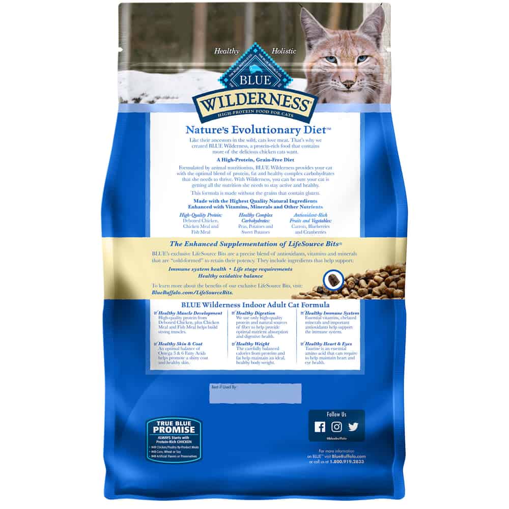 BLUE Wilderness Adult Indoor Chicken Dry Cat Food - High Protein Formula