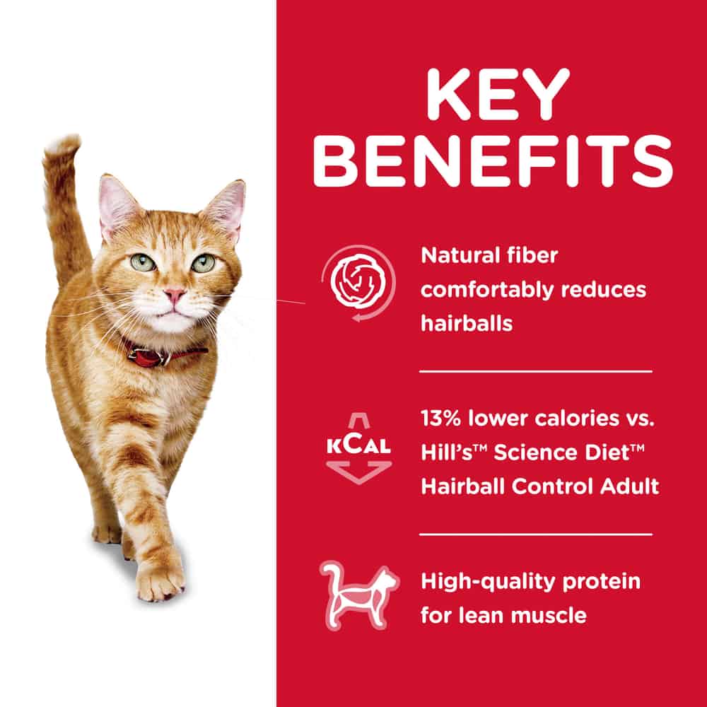 Hill's Science Diet Adult Light Hairball Control Dry Cat Food Chicken