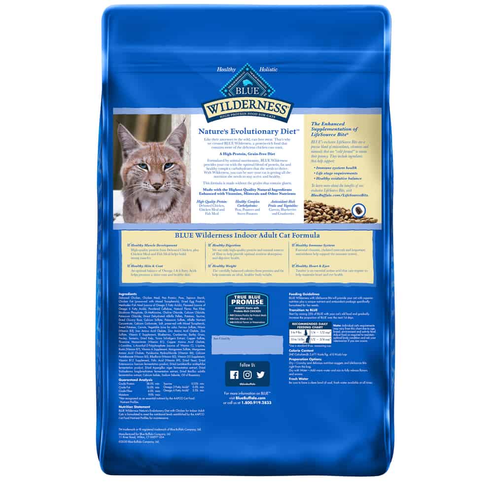 BLUE Wilderness Adult Indoor Chicken Dry Cat Food - High Protein Formula