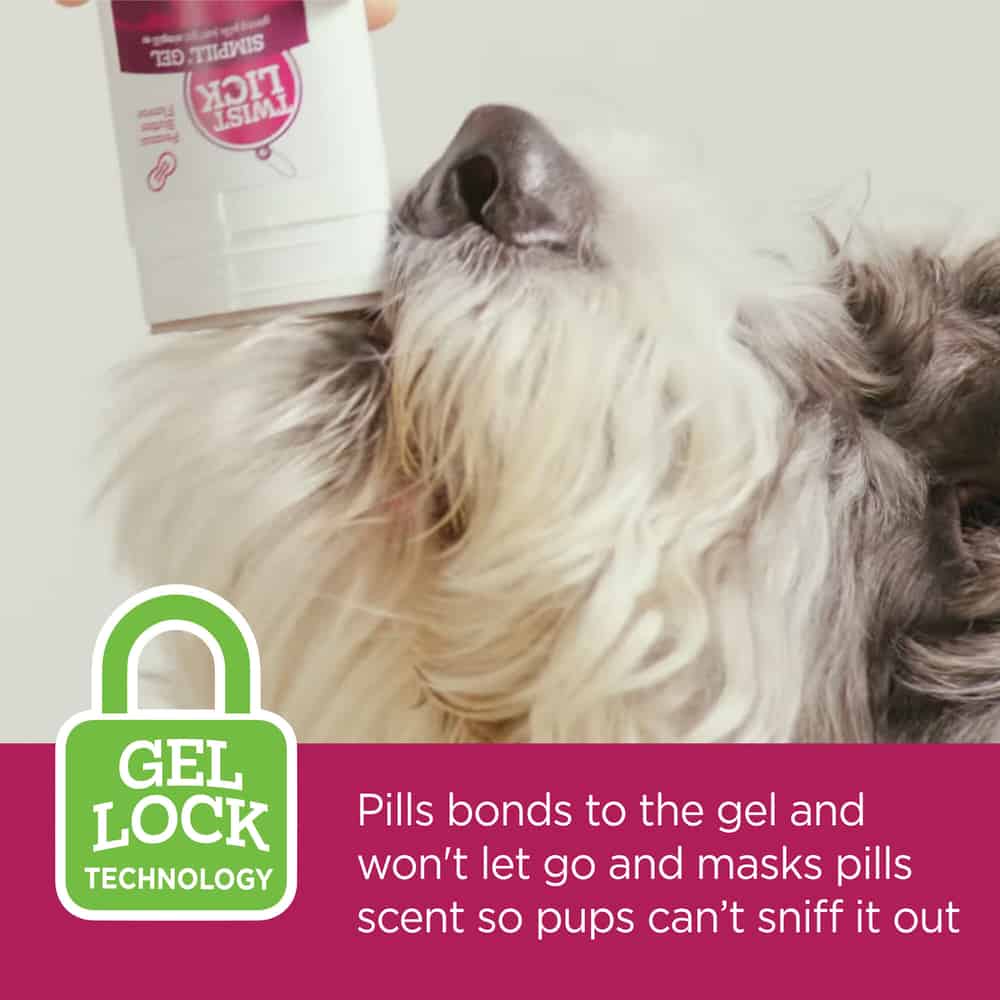 Vetality Twist + Lick SimPill Peanut Butter Dog Pill Gel, 2.3 oz, Mess-Free Medication Treatment