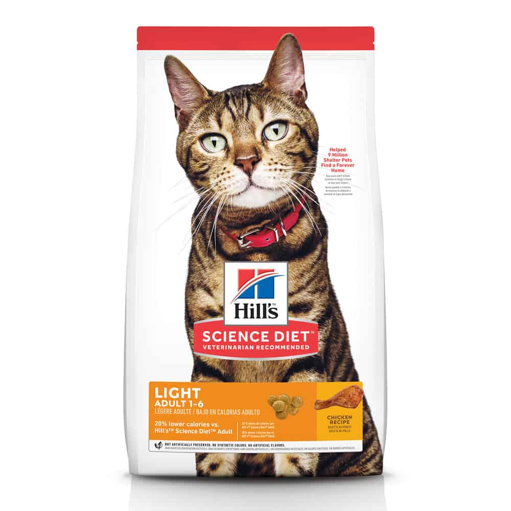 Hill's Science Diet Adult Light Chicken Dry Cat Food for Weight Management
