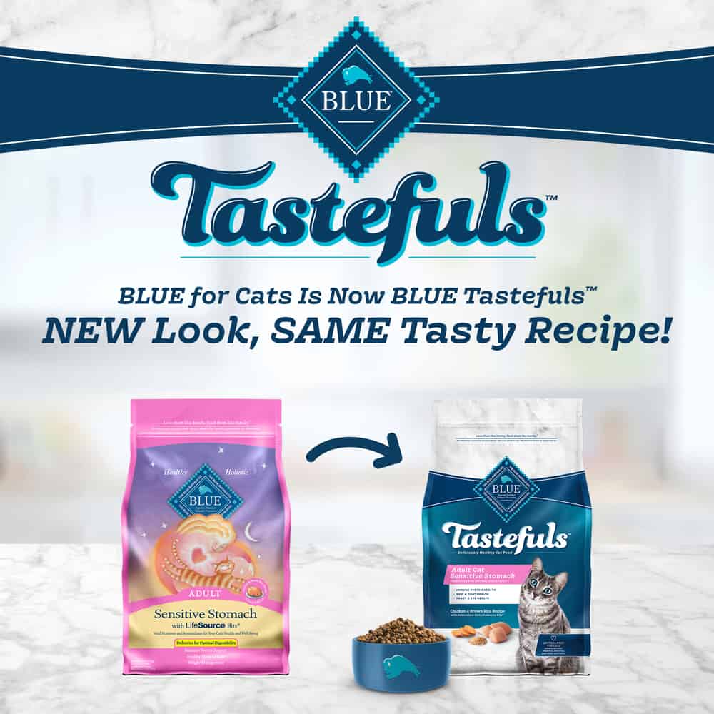 Blue Buffalo Tastefuls Adult Cat Sensitive Stomach Chicken & Brown Rice Recipe