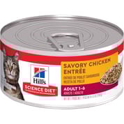 Hill's Science Diet Adult Savory Chicken Entree Wet Cat Food, 24 Cans