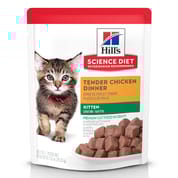 Hill's Science Diet Kitten Tender Chicken Dinner Wet Cat Food Pouches 24-Pack