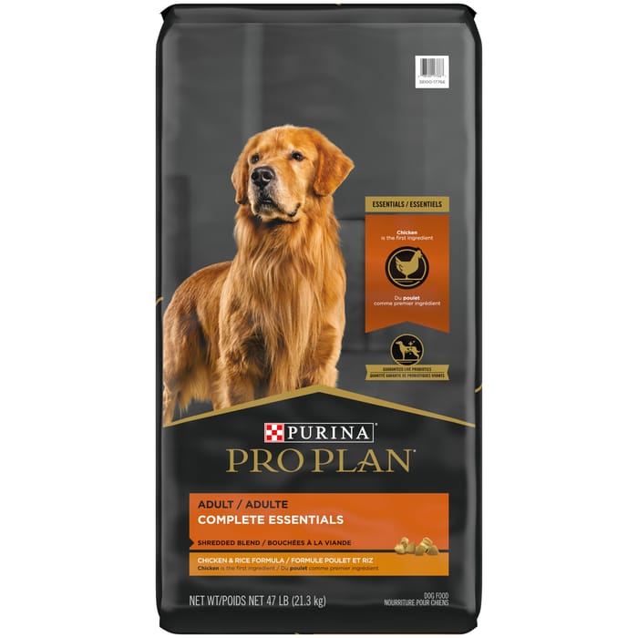 Purina Pro Plan Adult Complete Essentials Shredded Chicken, Rice Dry Dog Food