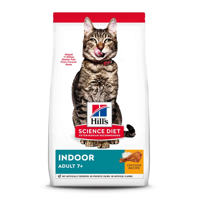 Hill's Science Diet Adult 7+ Indoor Chicken Dry Cat Food 7lb