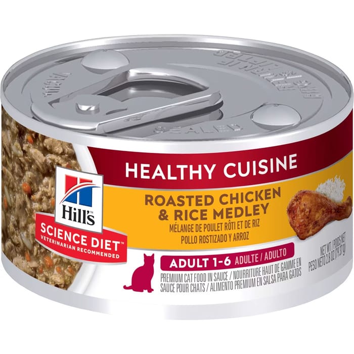 Hill's Science Diet Adult Healthy Cuisine Roasted Chicken & Rice Wet Cat Food 2.8oz 24-Pack