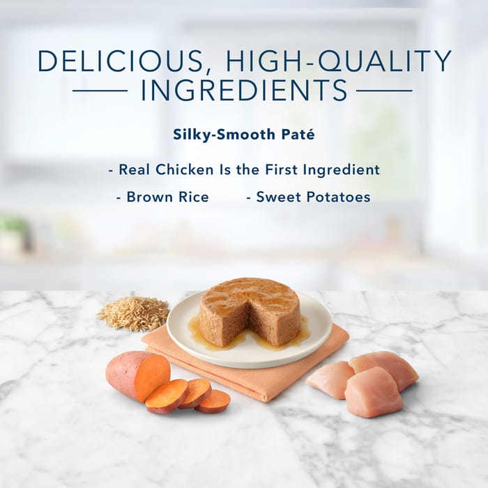 Blue Buffalo Tastefuls Mature Pate Chicken Entree Wet Cat Food 3 oz Can 12-Pack