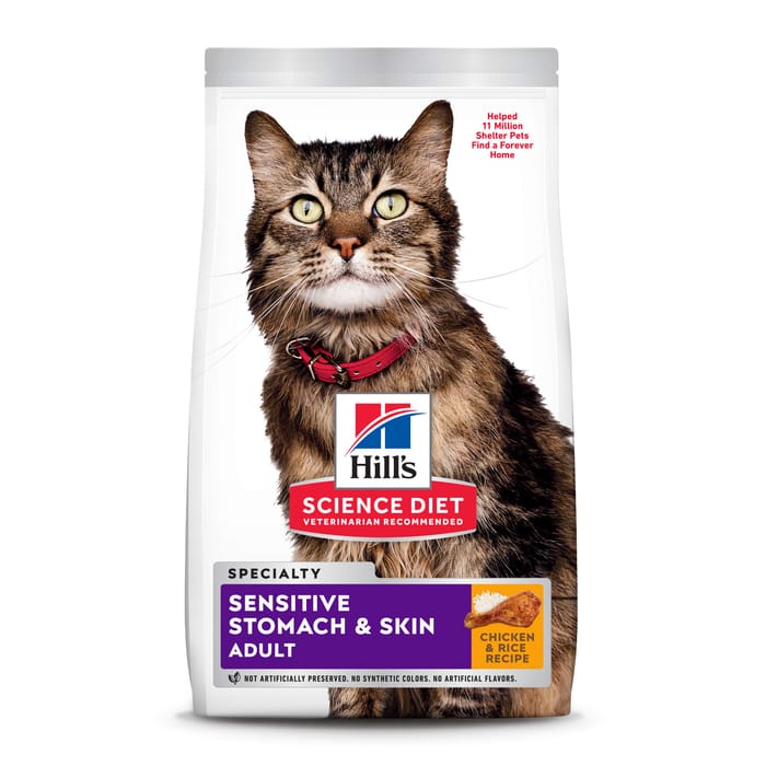 Hill's Science Diet Adult Sensitive Stomach & Skin Chicken Dry Cat Food