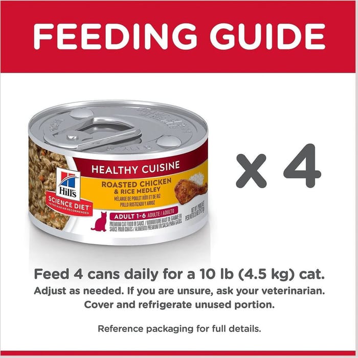 Hill's Science Diet Adult Healthy Cuisine Roasted Chicken & Rice Wet Cat Food 2.8oz 24-Pack