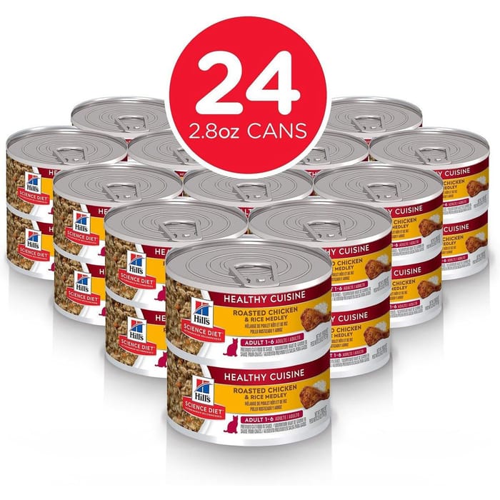 Hill's Science Diet Adult Healthy Cuisine Roasted Chicken & Rice Wet Cat Food 2.8oz 24-Pack