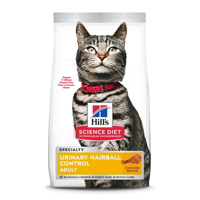 Hill's Science Diet Adult Urinary Hairball Control Chicken Dry Cat Food